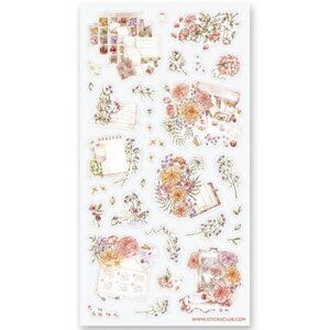 3 for $15 - NEW Dainty Stationery Sticker Sheet‎ - Floral & Letter Stickers